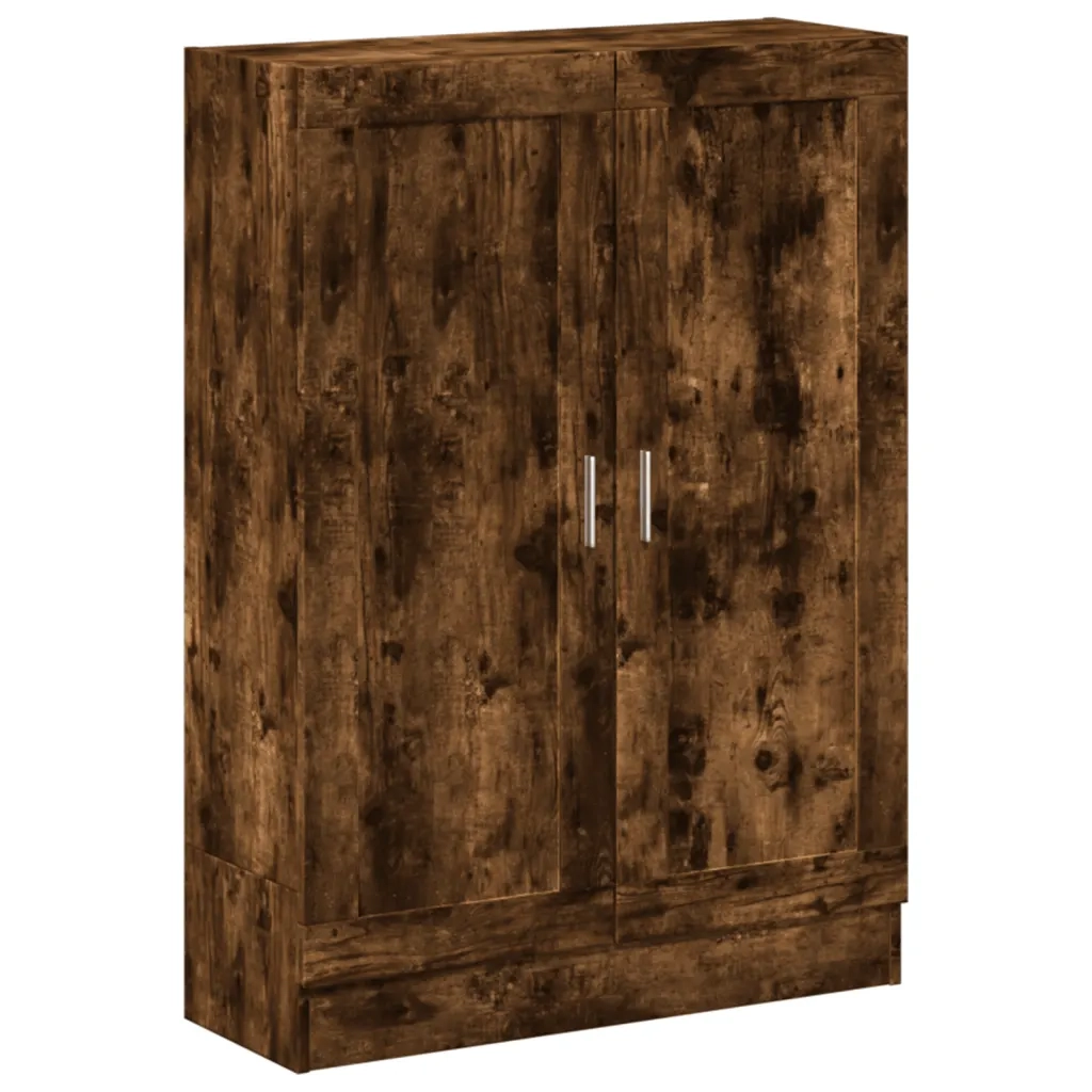Libreria-Scaffale per Libri-Mobile di Stoccaggio Rovere Fumo 82,5x30,5x115 cm in Legno Multistrato