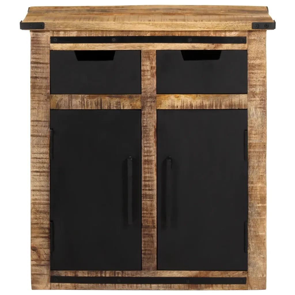 Credenza con 2 Cassetti 55x35x60 cm Legno Massello di Mango 374060
