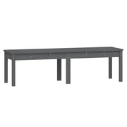 Panchina Giardino | Panca da Giardino 2 Posti Grigia 159,5x44x45cm Legno Massello Pino