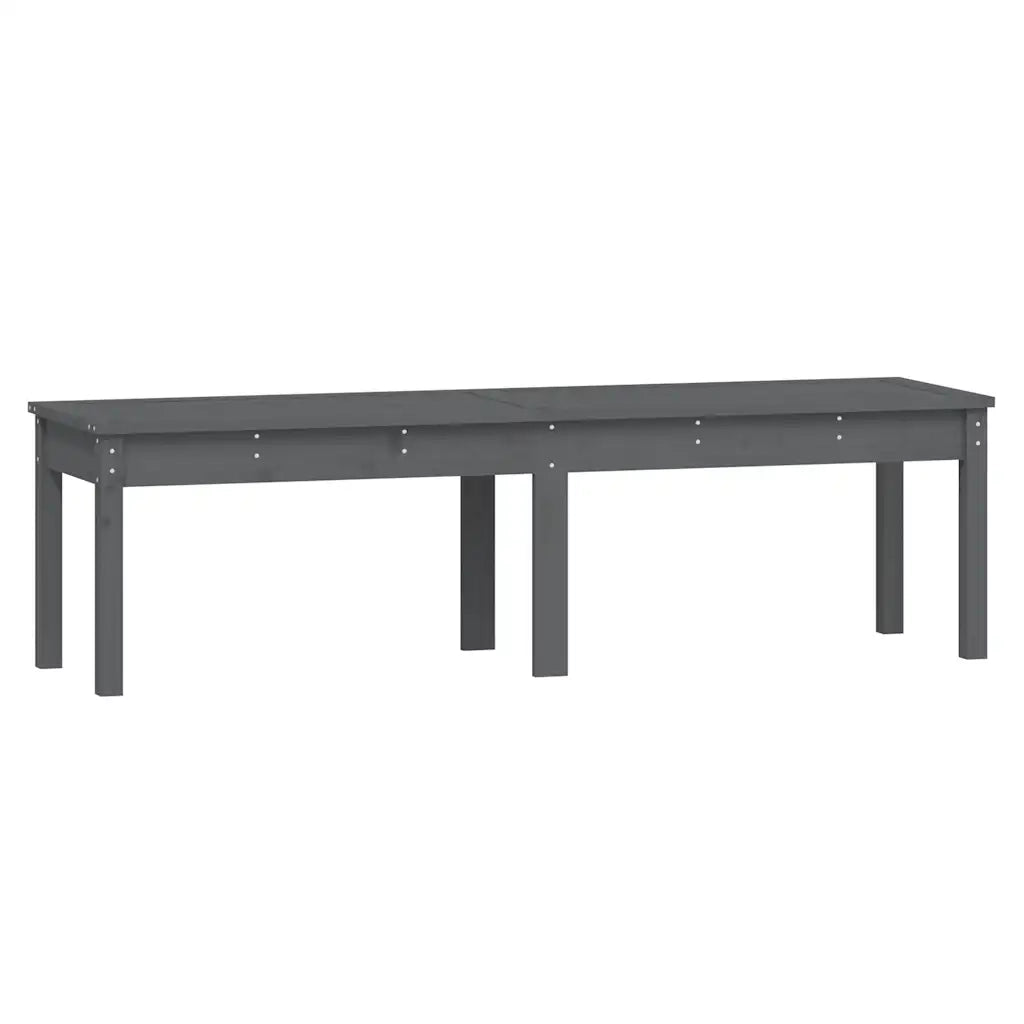 Panchina Giardino | Panca da Giardino 2 Posti Grigia 159,5x44x45cm Legno Massello Pino