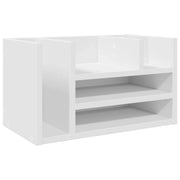 Mobiletto portaoggetti per ufficio 44,5 x 24 x 25 cm in legno ingegnerizzato bianco 02_0043566