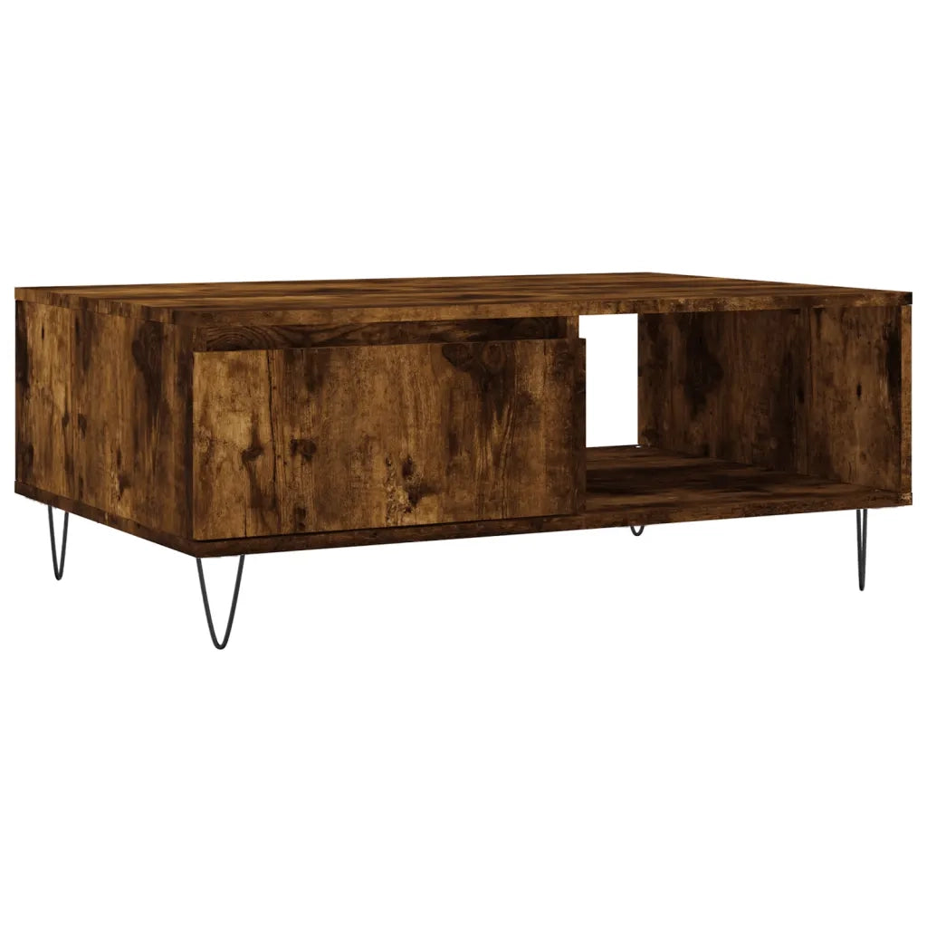 Tavolino da salotto | Tavolino da caff¨¨ | Tavolino da Soggiorno Rovere Fumo 90x60x35cm in Legno Multistrato