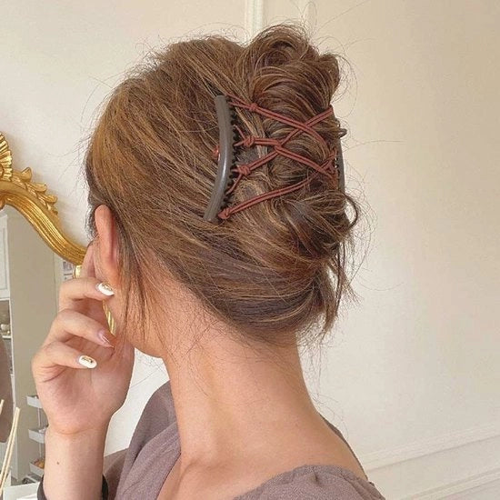 Combs per capelli vintage per donne, misura universale, elastico creativo per capelli, nero - accessorio per moda per capelli, strumento di stile per capelli multifunzione