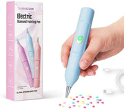 Penna per pittura con diamanti elettrica Professionale, penna elettrica per pittura con diamanti con pompa a vuoto, attrezzo e accessori per pittura con diamanti, carica via USB-C (blu)