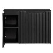 Mobile Sottolavabo NEWPORT da Parete con 3 Ante e Ripiano 90x60x40 cm - Nero [en.casa]