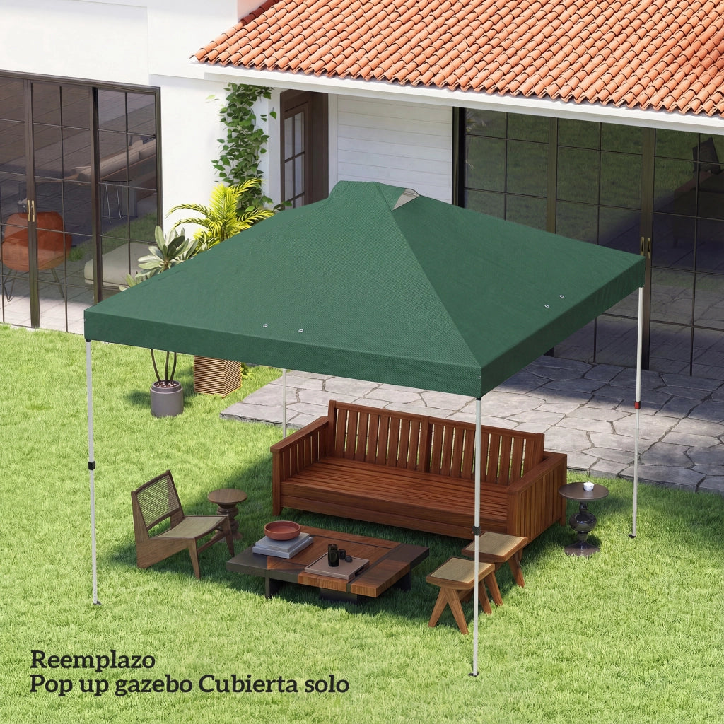 Tenda da sole per pergola 3x3 m ¨C zephmum ¨C verde tessuto Oxford 210D UV 50+