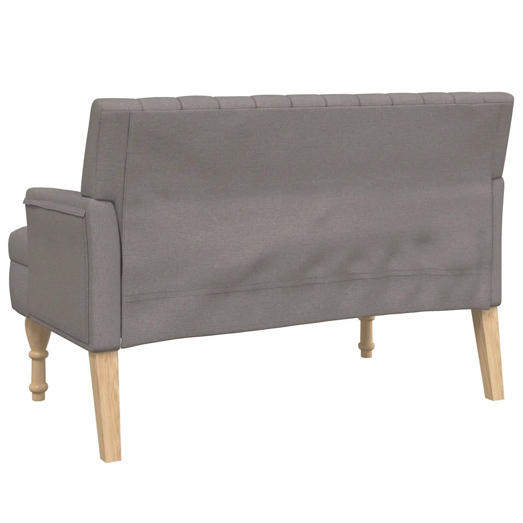 Panca con Cuscini Tortora 113x64,5x75,5 cm in Tessuto CFW8623510