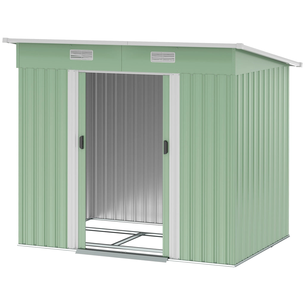Casetta da giardino in metallo ¨C zephmum ¨C 207x130x182 cm verde