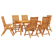 Set da Pranzo per Giardino 7 pcs Marrone