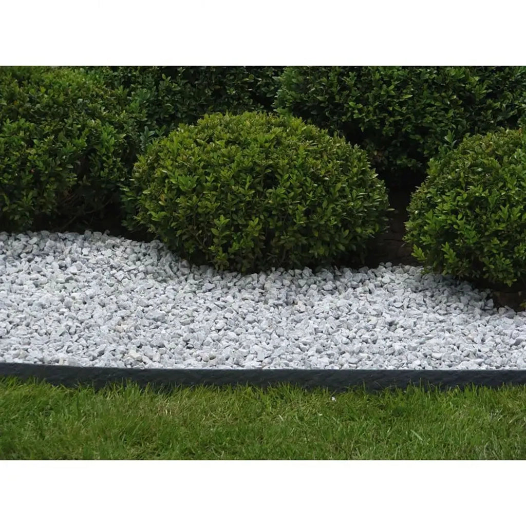 Bordo Flessibile da Giardino Verdemax Effetto Roccia 5 m x 12 cm in PP Grigio