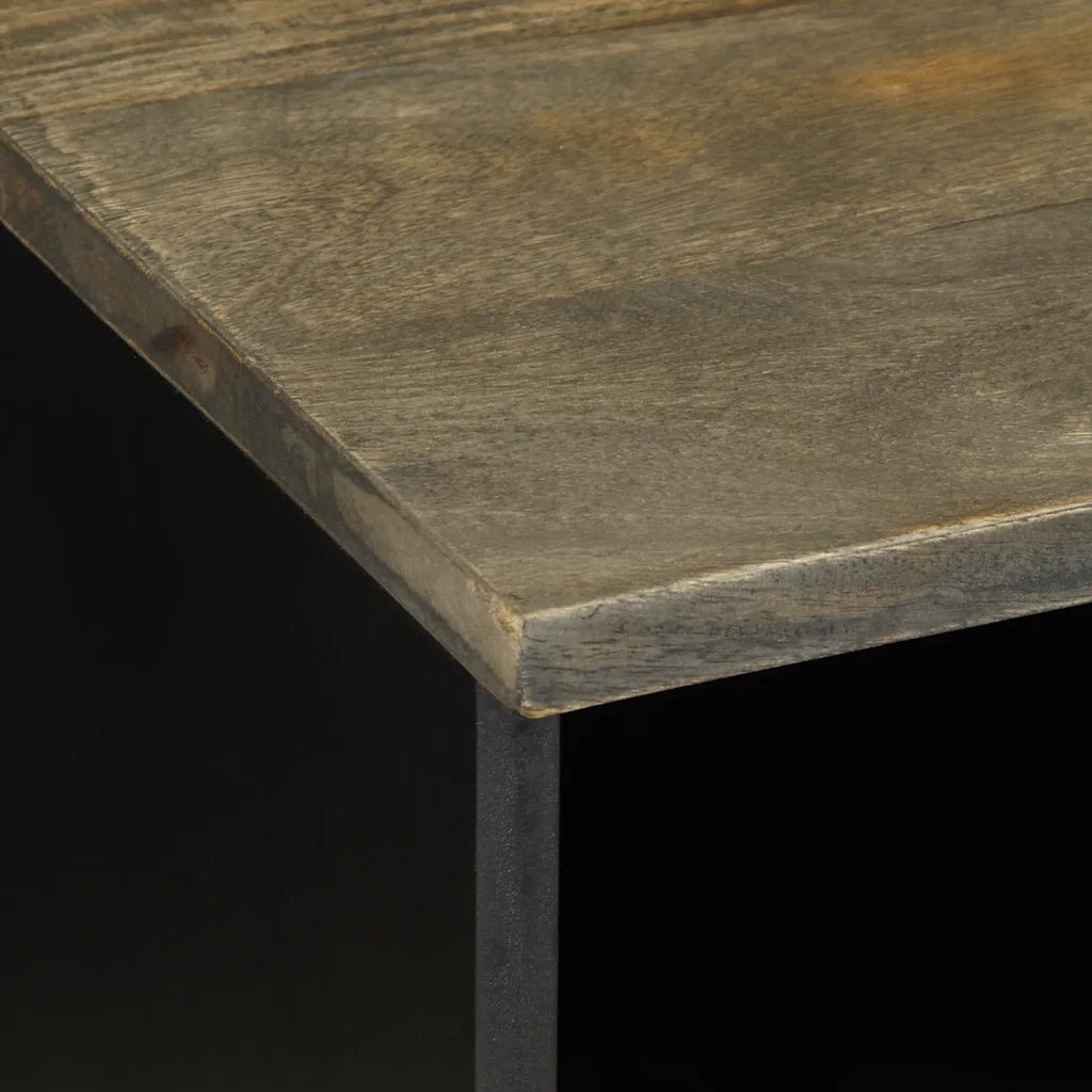 Mobile Porta TV Nero 100x33x46 cm in Legno Massello di Mango 4017810