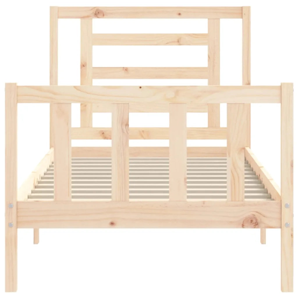 Giroletto senza Materasso-Struttura Letto 90x200 cm in Legno Massello di Pino 361821