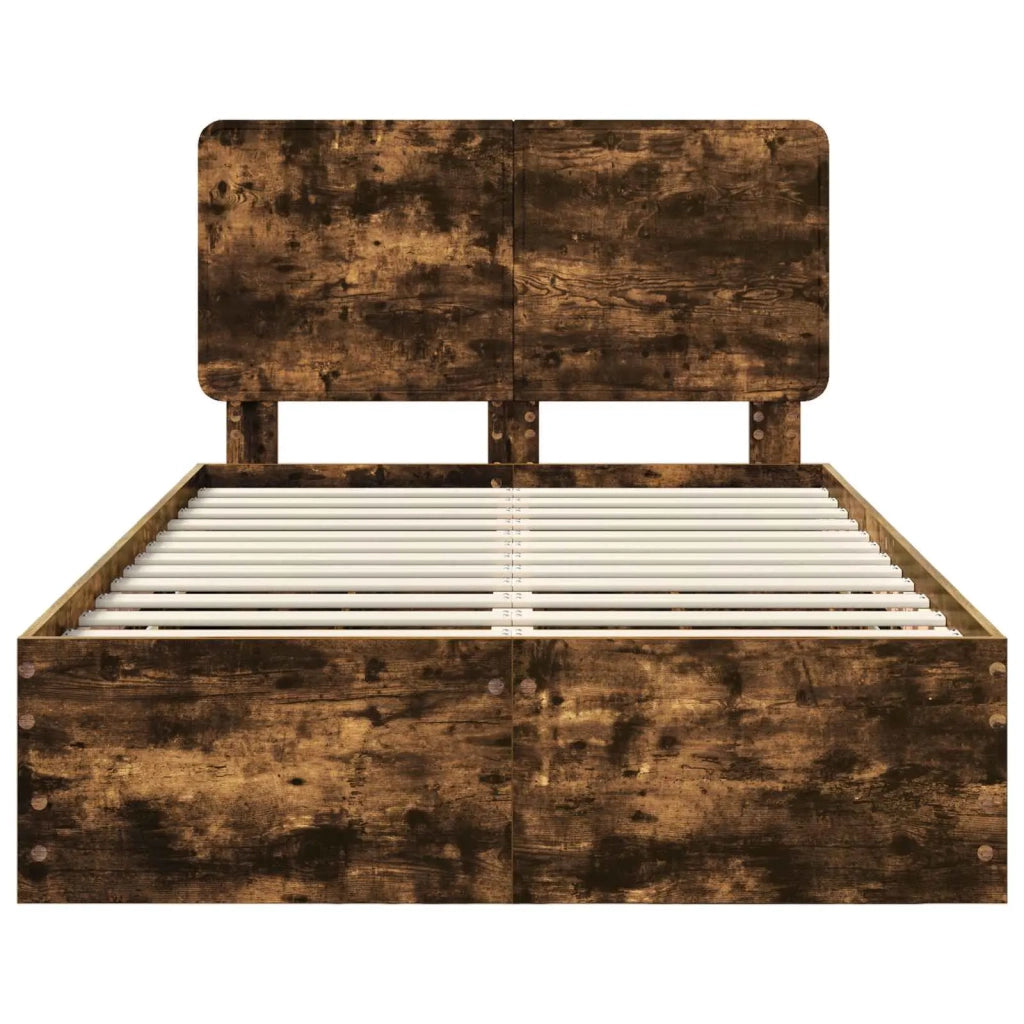 Struttura del letto con cassetto Rovere fumé 120 x 190 cm 3412620