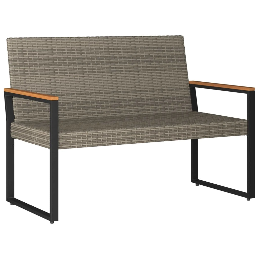 Set Mobili da Esterno 4 pz Grigio e Blu Navy polyrattan 42025328