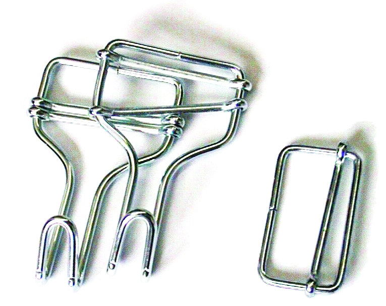 FIBBIA E GANCIO CINGHIA PER POMPE  mm. 40x20x2,8