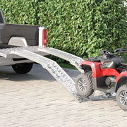 Rampe per Moto Pieghevoli 340 kg per rampa 2 pcs Argento