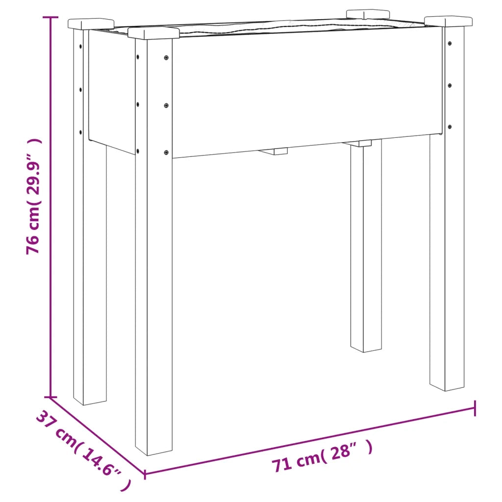 Fioriera con Ruote e Fodera-Vaso con Mensola 71x37x80 cm Legno Massello di Abete