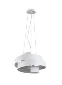 Lampada a Sospensione da Interno  E27 in Metallo Bianco Opaco