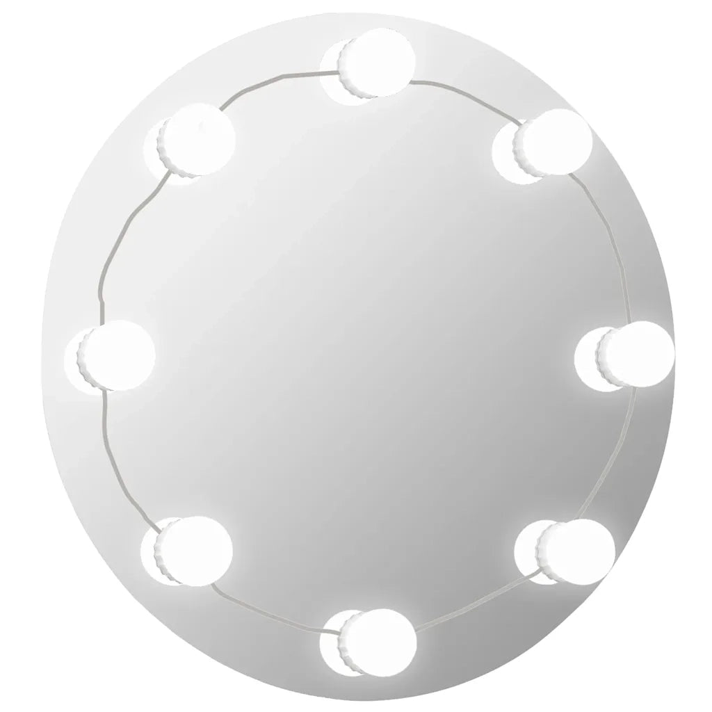 Specchio da Parete Rotondo con Luci LED in Vetro cod mxl 51265