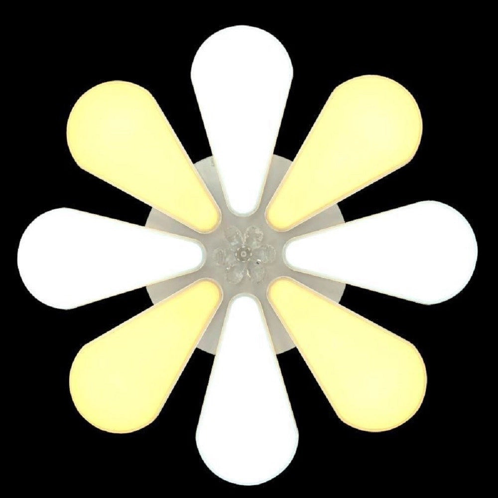 Trade Shop - Lampadario A Forma Di Fiore Moderno 80 Watt Doppia Illuminazione Plafoniera C10 -