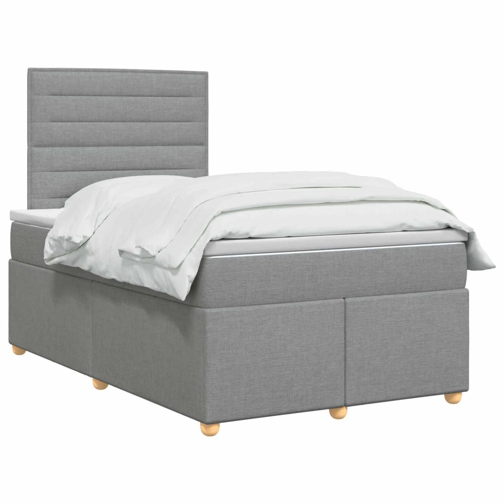 Letto box spring con materasso Grigio Chiaro 120 x 190 cm 3453830