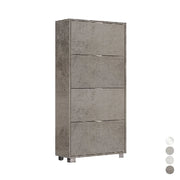 SCARPIERA CON 4 RIBALTE IN NOBILITATO- cm L76xH155xP30 Cemento- DH- pezzi 1