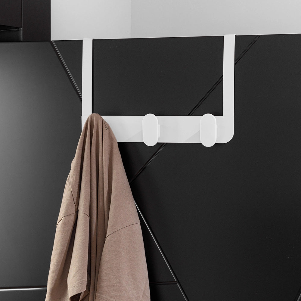 Gancio bagno triplo in acciaio e plastica bianco rettangolare Fiore