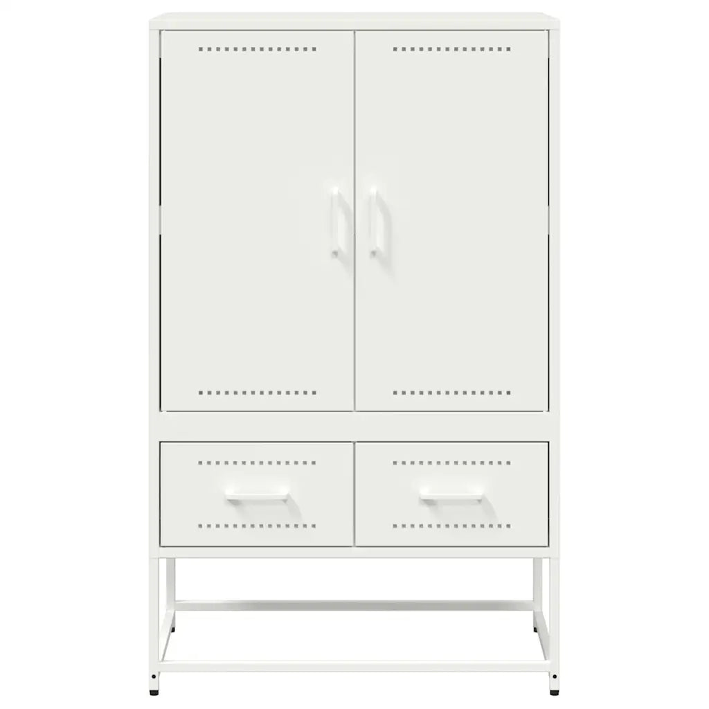 Credenza Bianca 68x39x111,5 cm Acciaio