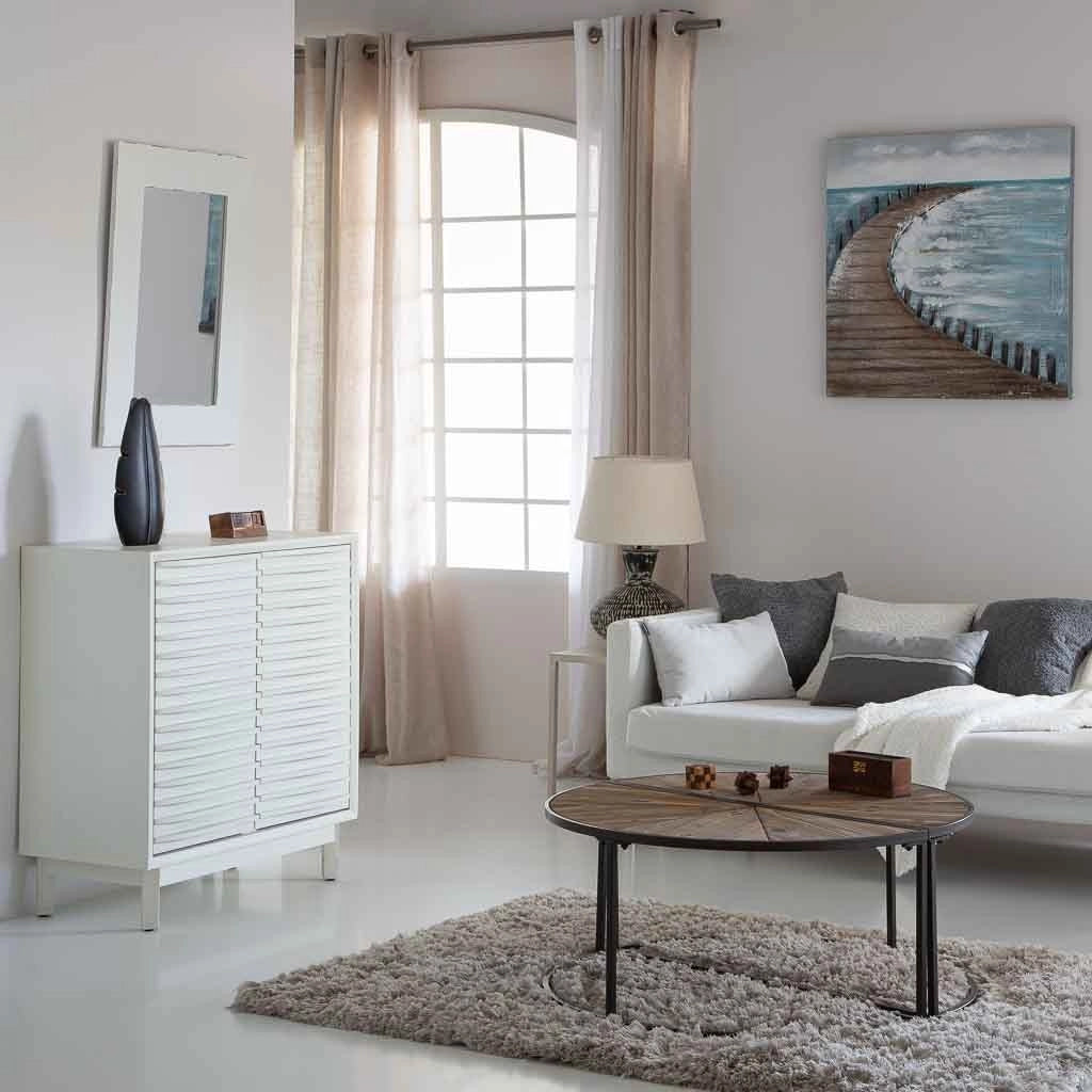 Credenza in legno con 2 porte 85x40x90,5
