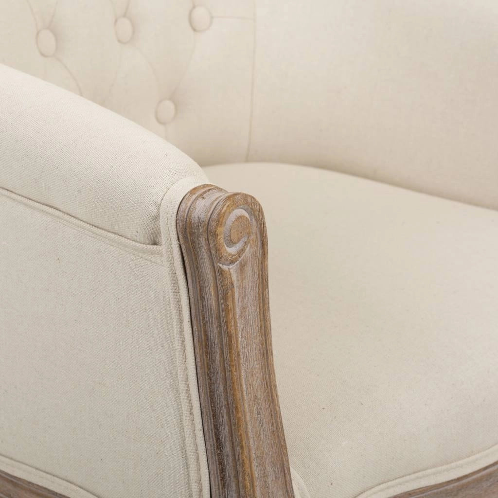 Poltrona in legno imbottita bianca 61x61x71h
