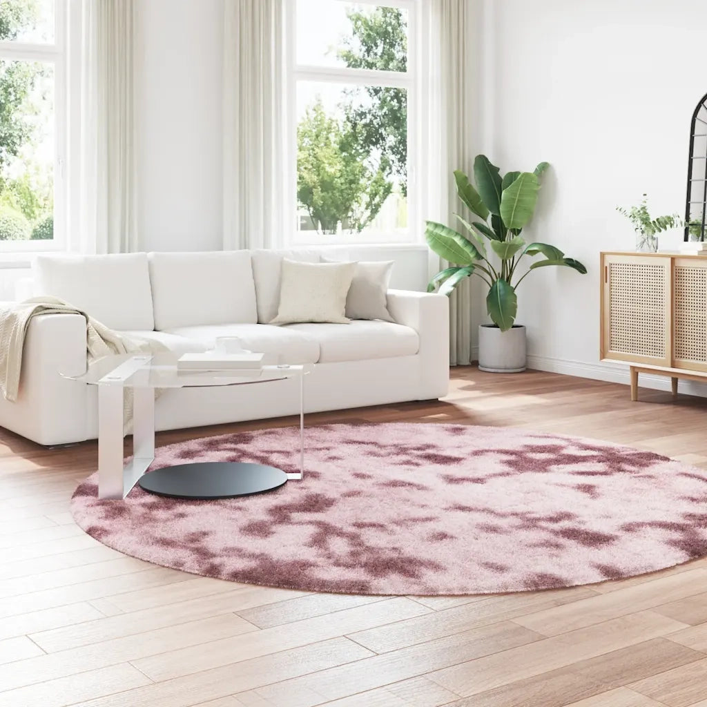 Tappeto Shaggy a Pelo Lungo NAVARRA Rosa Antico 240x240cm 4102929