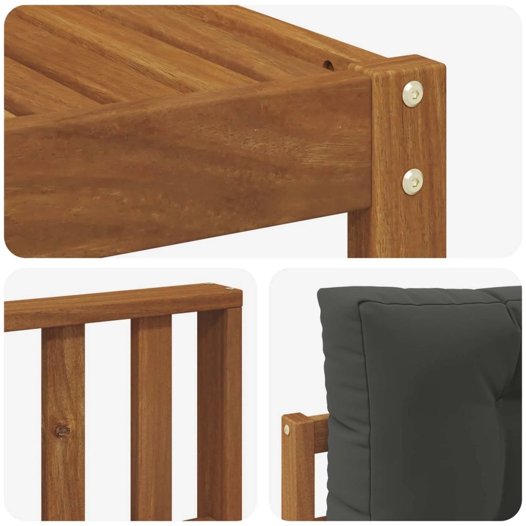 Set di divani da esterno con cuscino 5 pcs Naturale e Antracite 3367540