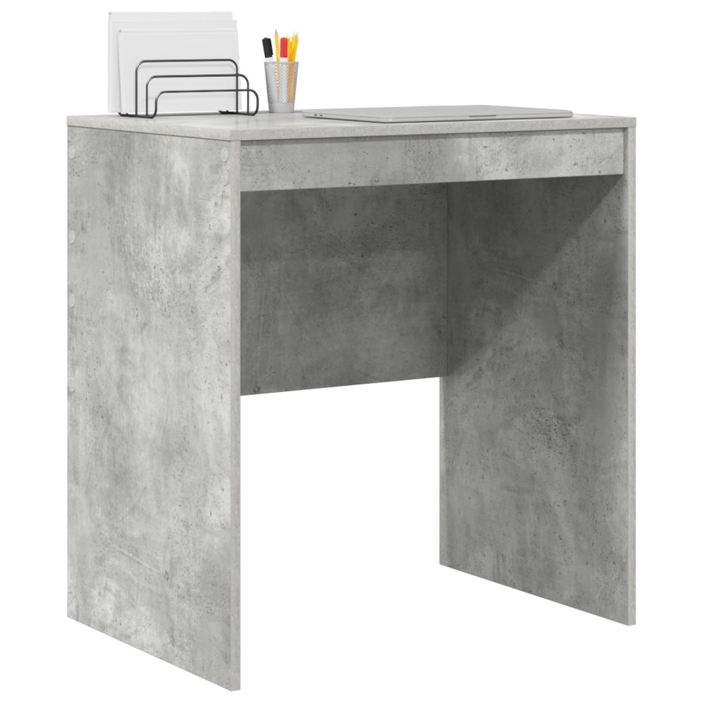 Scrivania Grigia cemento MDF con effetto cemento 70 x 50 x 76 cm