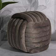 Pouf Bozzente, Poltrona multiuso, Scendiletto, Pouf poggiapiedi, 45x45 h45 cm, Grigio
