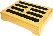 Sedia di legno con cuscino antiscivolo per bagno, lavabo, terrazza - Sedia per bambini e anziani - 40 x 30 x 9 cm