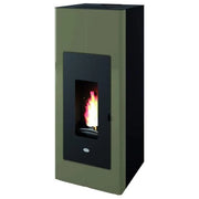 Punto Fuoco 9801792 Ilaria Stufa a Pellet Hydro 17,5 kW con Telecomando e Scarico Posteriore (48x55x105 cm) colore Tortora