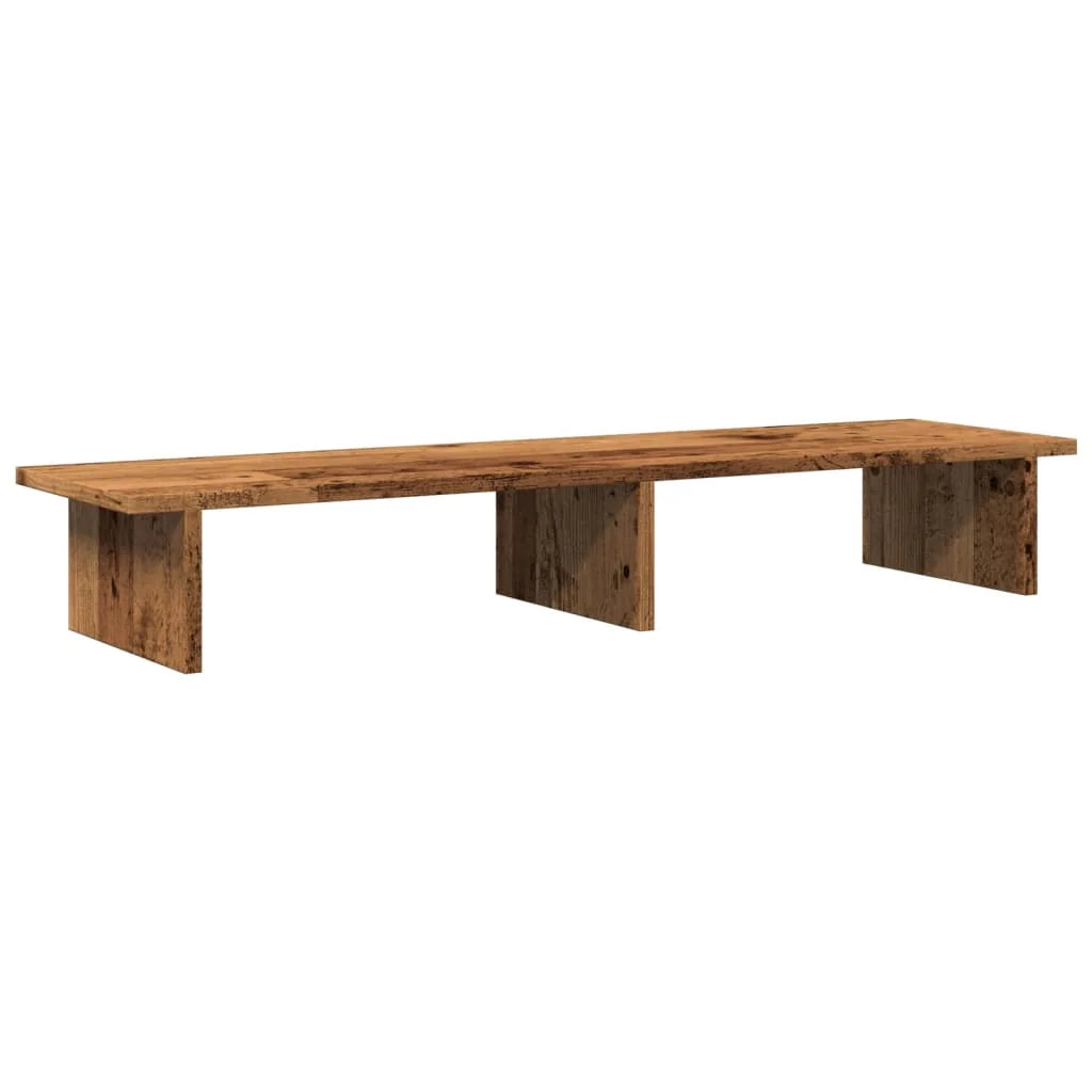 Supporto per monitor mobile da scrivania legno vecchio 100 x 27 x 15 cm legno ingegnerizzato marrone 02_0045005