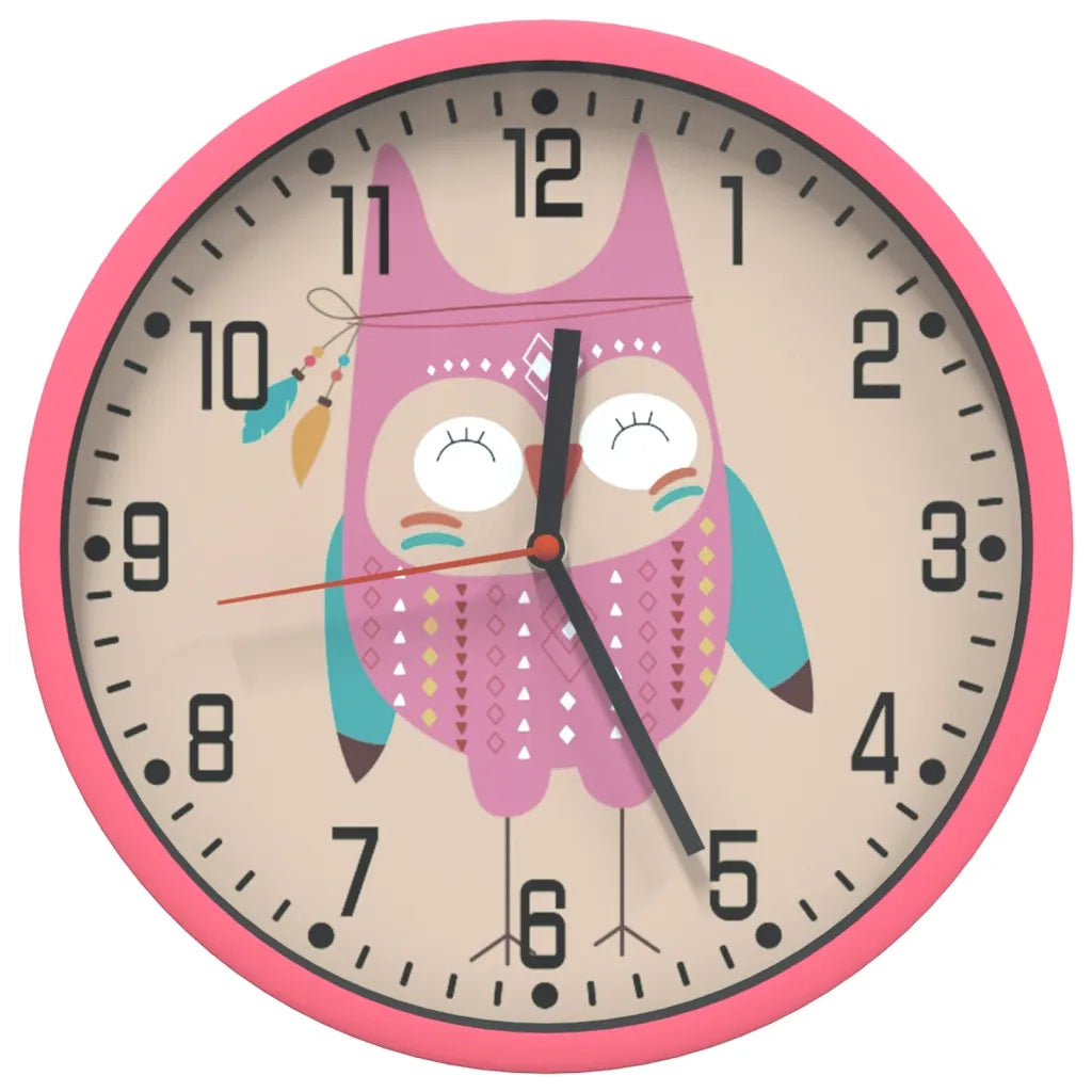 Orologio da Parete Rosa ?25,5 cm Polistirene e Vetro CFW2549269
