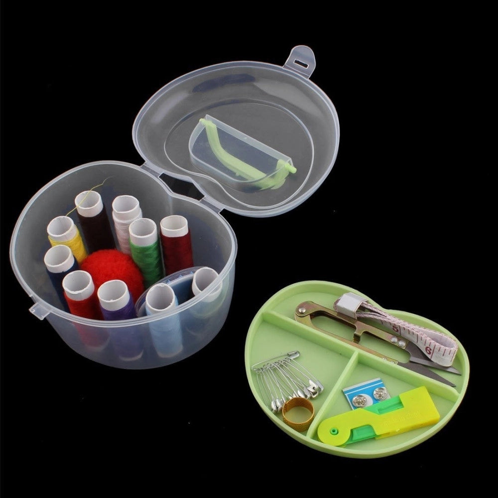 Trade Shop - Kit In Plastica A Forma Di Cuore Per Cucire Da Viaggio Necessary Kit Cucito -