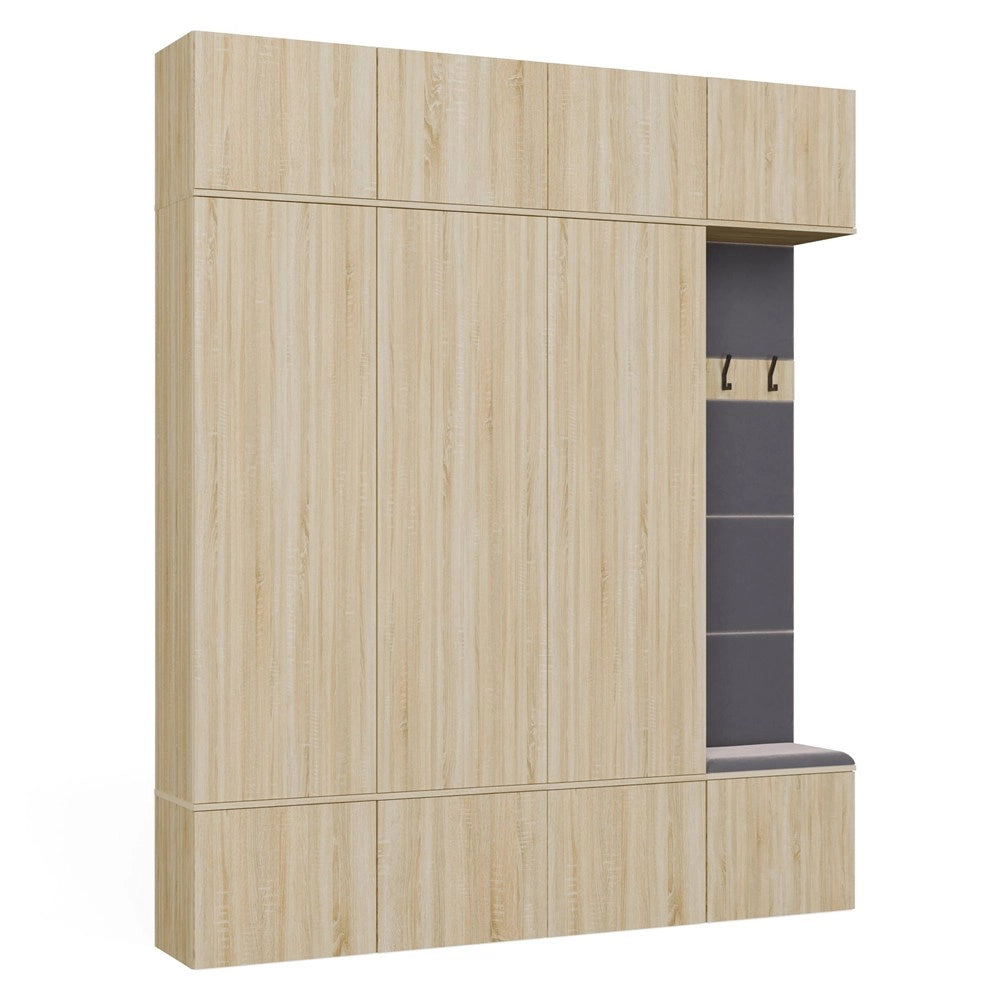 Guardaroba HAGA IV/3sz1w rovere sonoma 3x armadio + appendiabiti