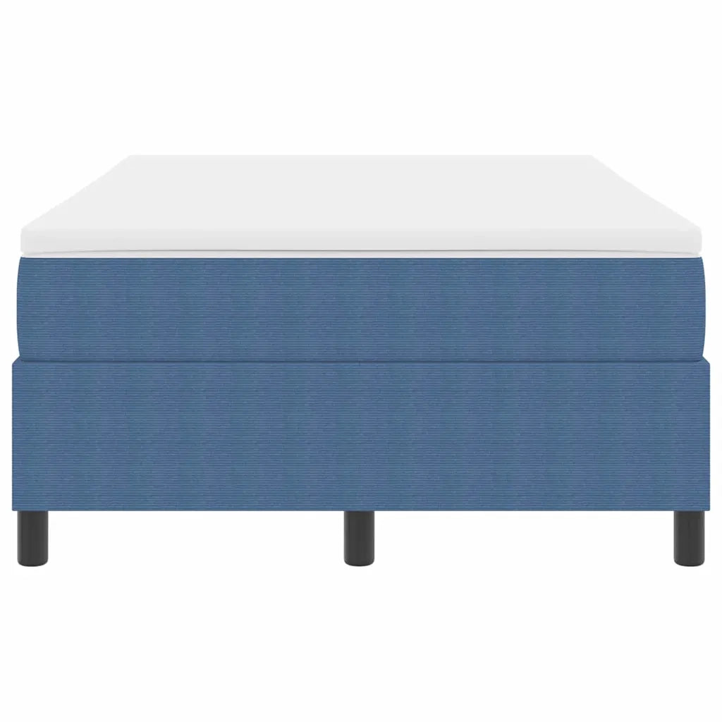 Letto a molle Blu e Bianco 120 x 200 cm Tessuto in Cords 3337460