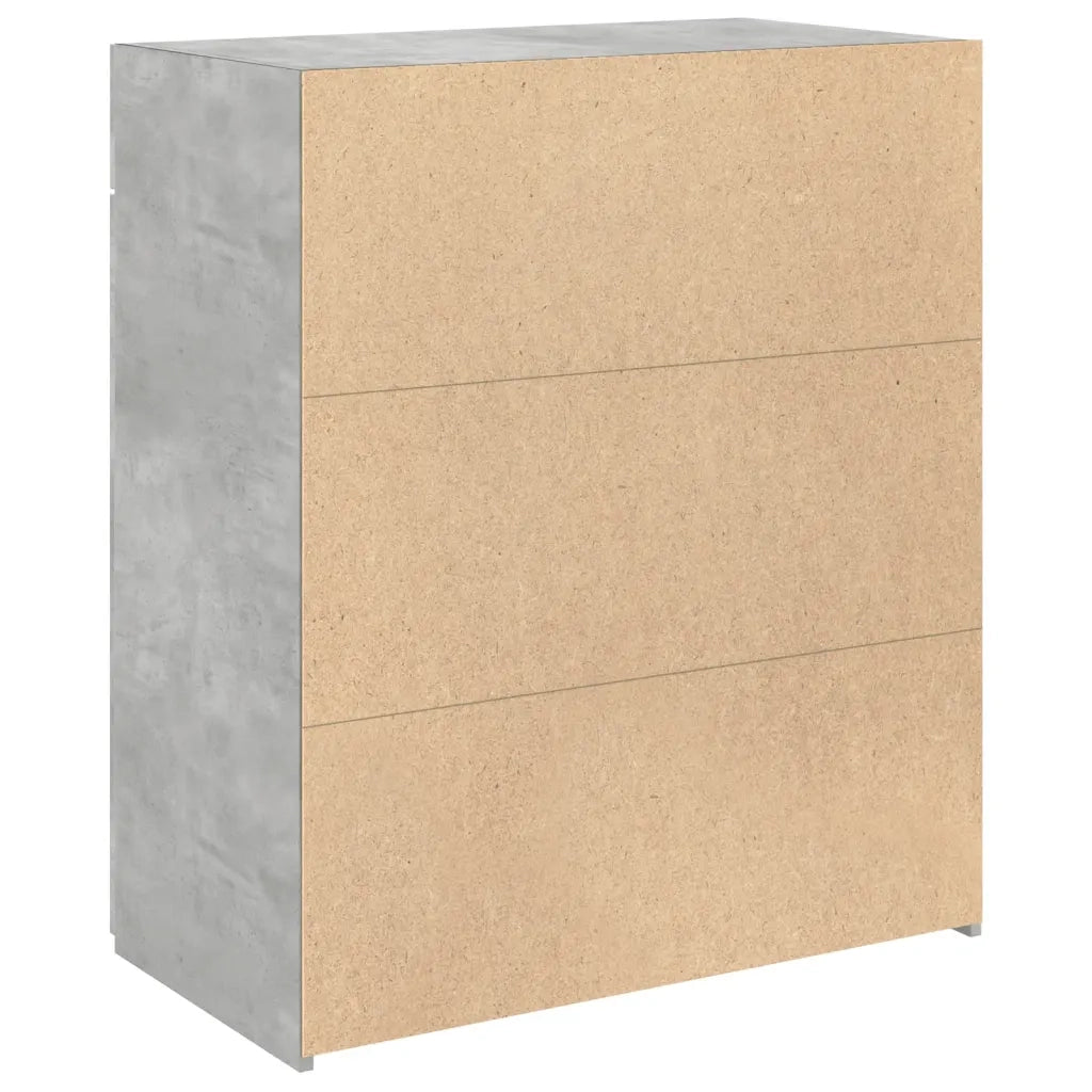 Credenza Grigio Cemento 80x42,5x93 cm in Legno Multistrato