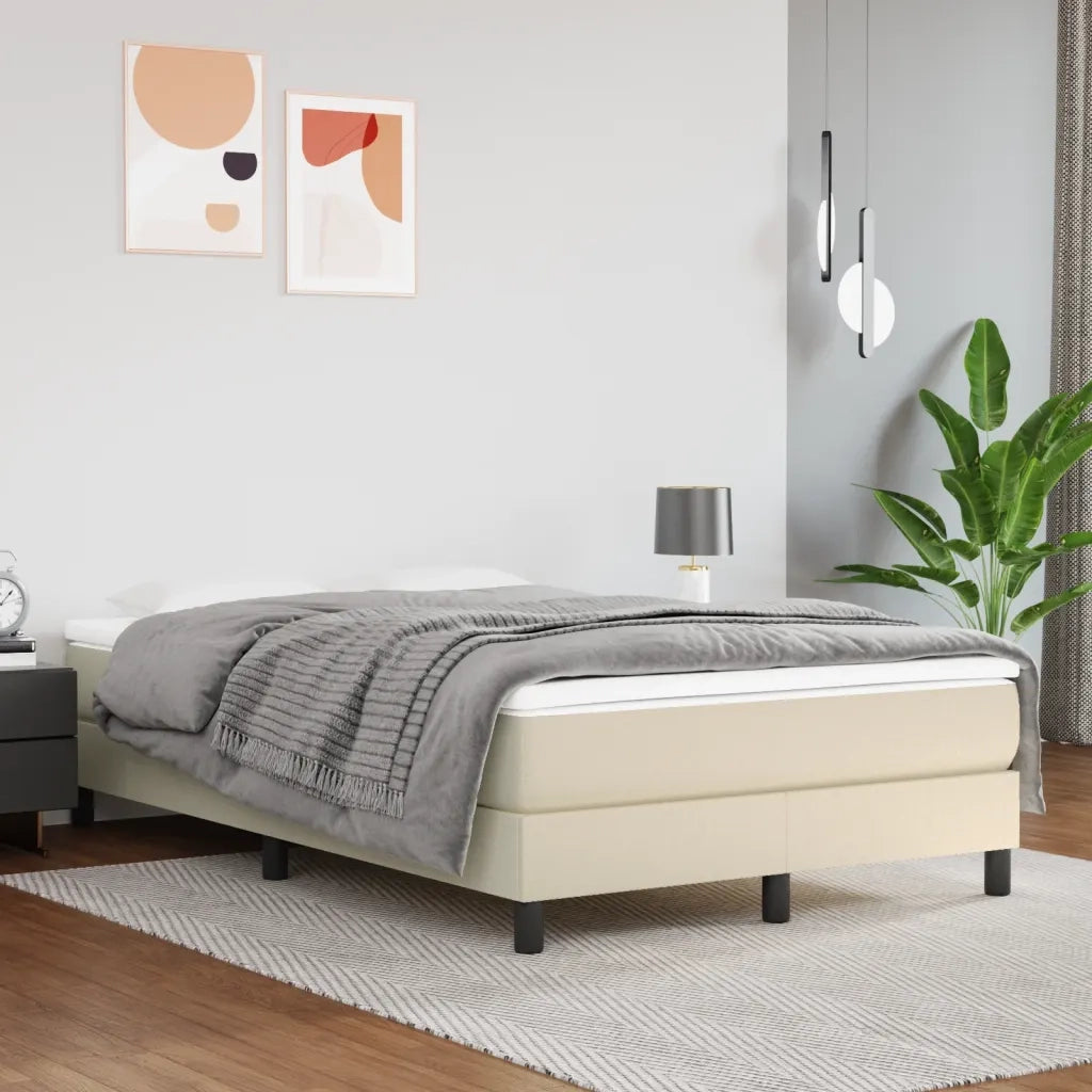 Materasso a Molle Insacchettate Rigidit¨¤ Media Crema 120x200x20 cm in Similpelle