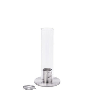 Lampada a Bioetanolo da Tavolo Ø9x40,5 cm in Acciaio Inossidabile Silver