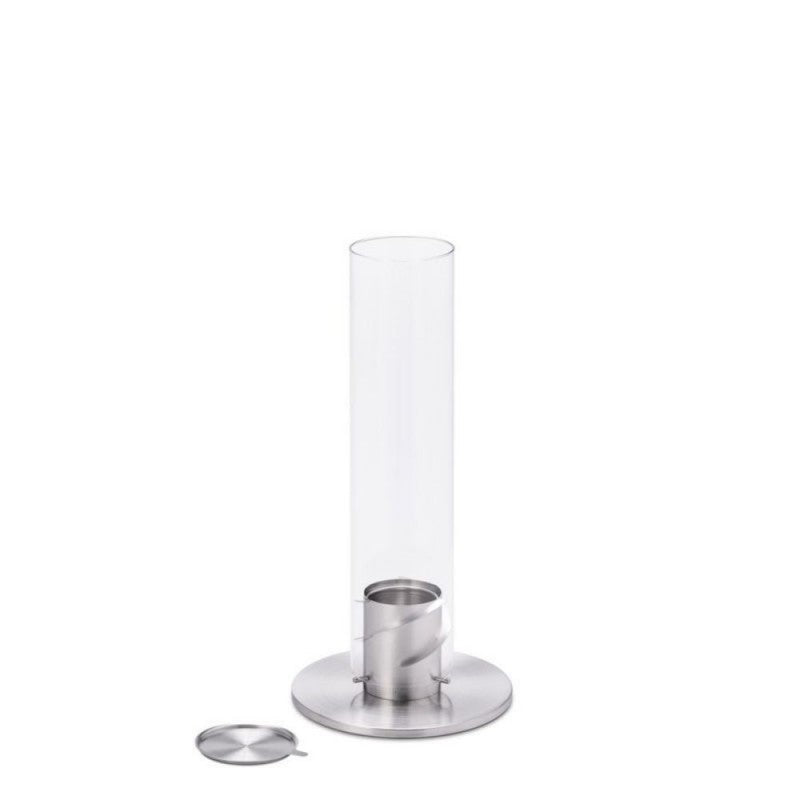 Lampada a Bioetanolo da Tavolo Ø9x40,5 cm in Acciaio Inossidabile Silver