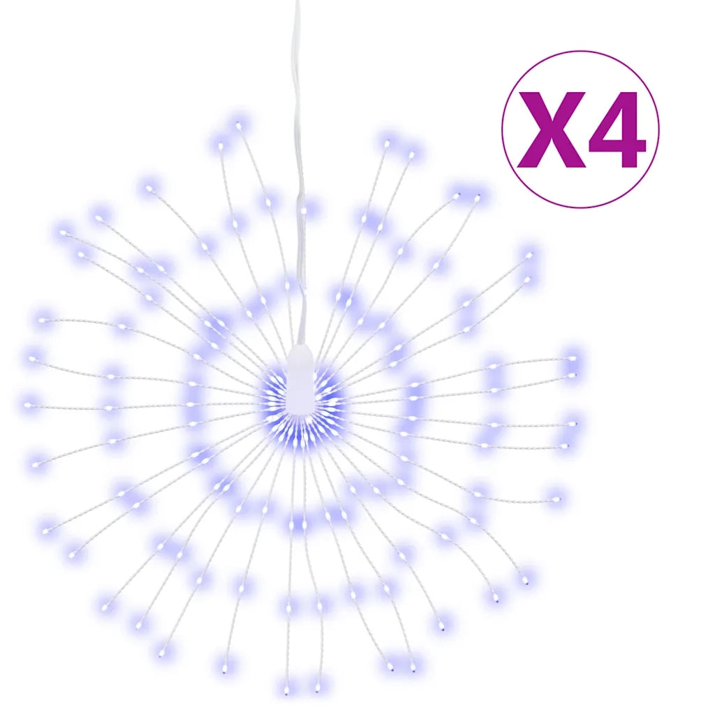 Illuminazioni di Natale Galassia 140 LED-Luci decorative natalizie 4pz Blu 17 cm