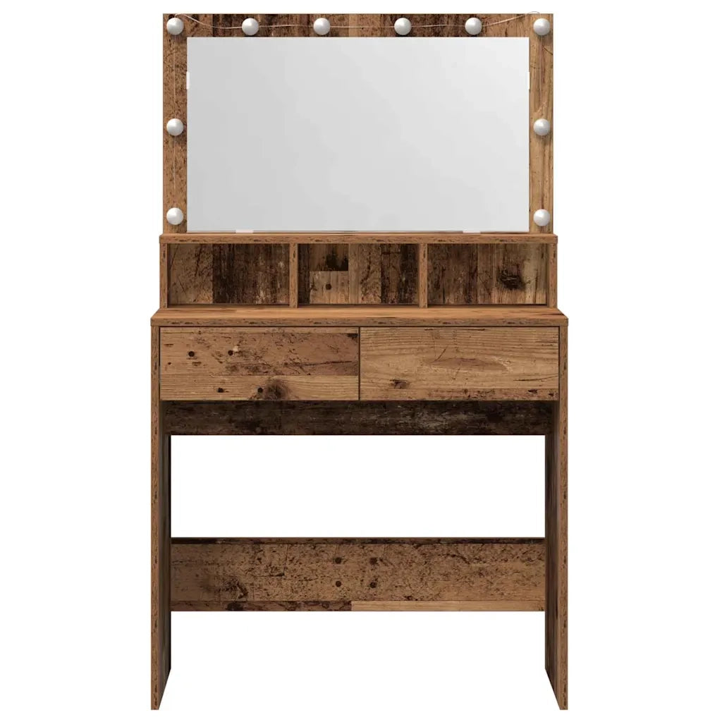 Tavolo da Trucco con cassetto Legno vecchio 80 x 41 x 134,5 cm 871537