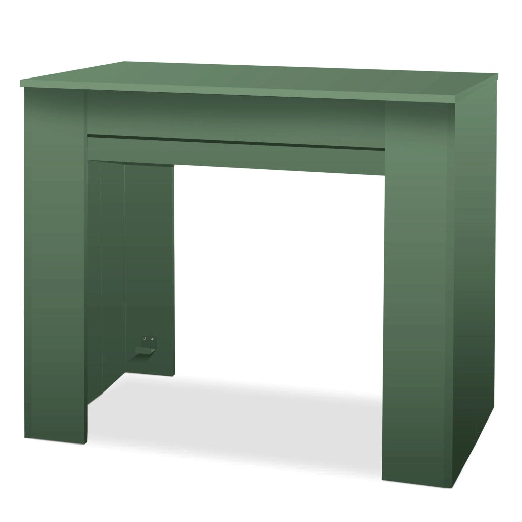 Fortino - Consolle Tavolo Allungabile 91x50/250 cm in Melaminico Antigraffio Verde Salvia