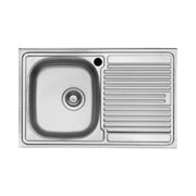Lavello appoggio 80x50 SA216 1 vasca e gocciolatoio destro