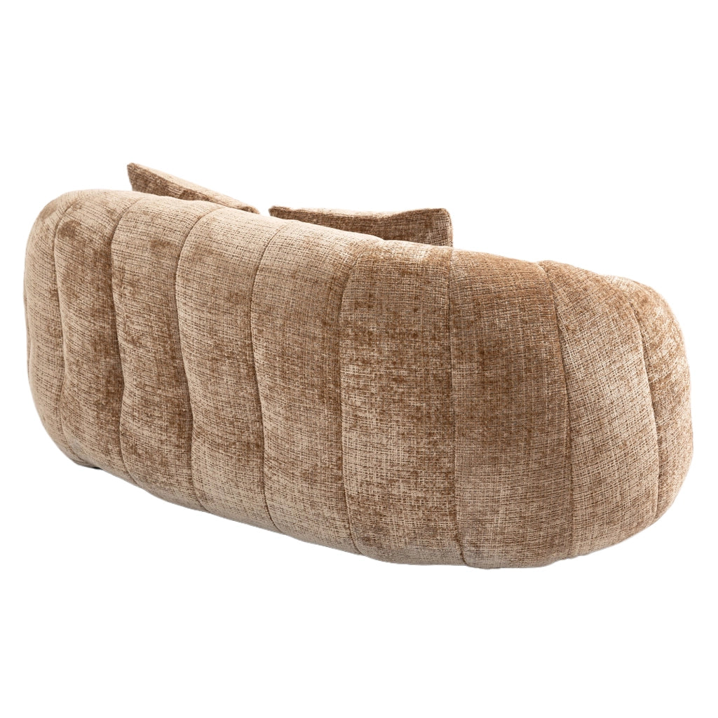 Divano Pouf Bean Bag ¨C MINIMAL ¨C Tessuto Chenille, Marrone, per Adulti e Bambini